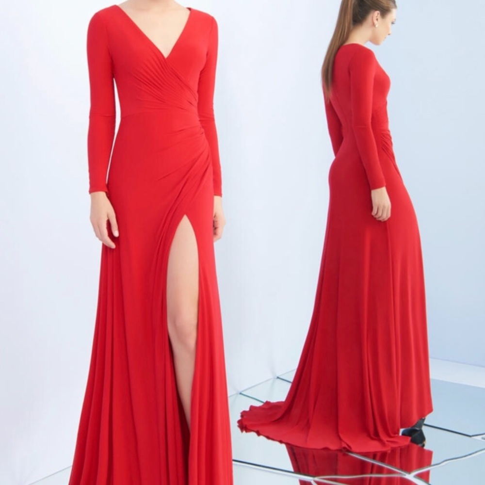 red pageant/prom/formal gown